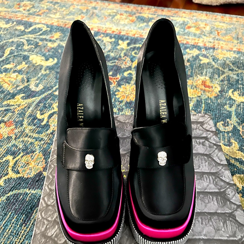 Double platform loafers